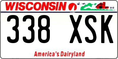 WI license plate 338XSK