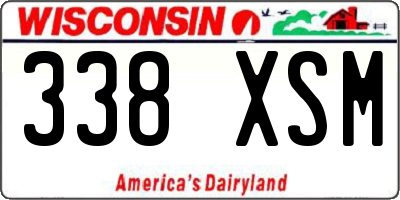 WI license plate 338XSM