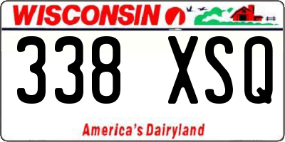WI license plate 338XSQ