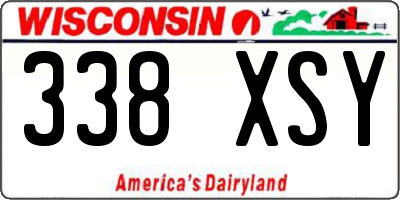 WI license plate 338XSY