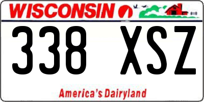 WI license plate 338XSZ