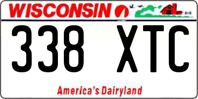 WI license plate 338XTC