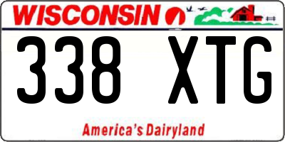 WI license plate 338XTG