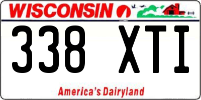 WI license plate 338XTI