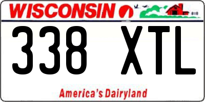 WI license plate 338XTL