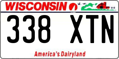 WI license plate 338XTN