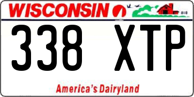 WI license plate 338XTP
