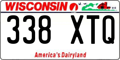 WI license plate 338XTQ