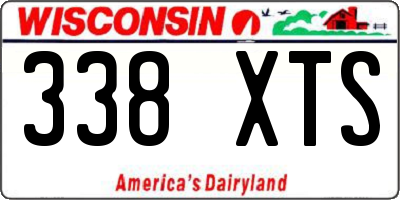 WI license plate 338XTS