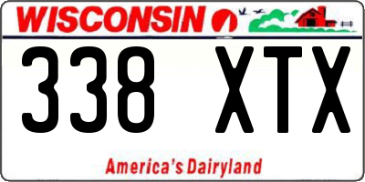 WI license plate 338XTX