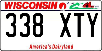 WI license plate 338XTY