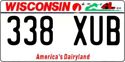 WI license plate 338XUB