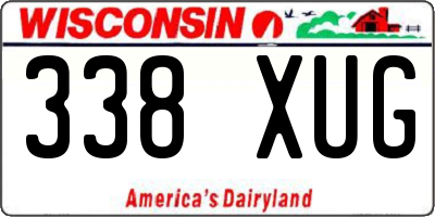 WI license plate 338XUG