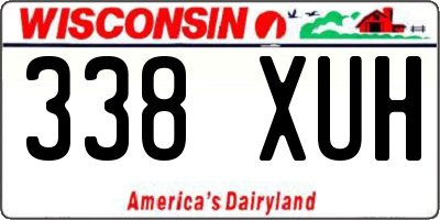 WI license plate 338XUH