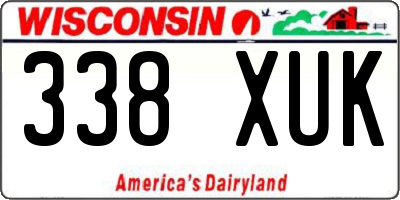 WI license plate 338XUK
