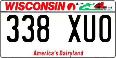 WI license plate 338XUO