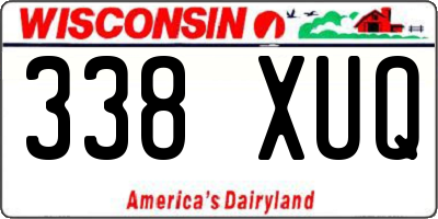 WI license plate 338XUQ