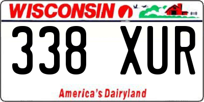 WI license plate 338XUR