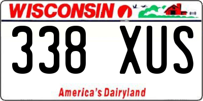 WI license plate 338XUS