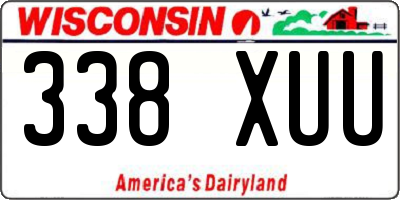 WI license plate 338XUU