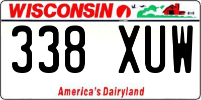 WI license plate 338XUW