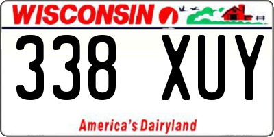WI license plate 338XUY