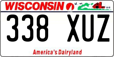 WI license plate 338XUZ