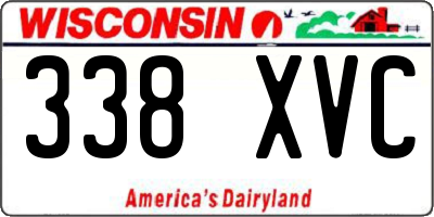 WI license plate 338XVC