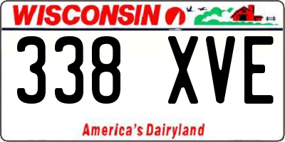 WI license plate 338XVE