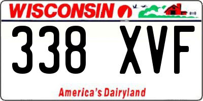 WI license plate 338XVF