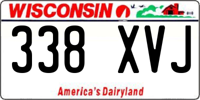 WI license plate 338XVJ