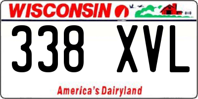 WI license plate 338XVL