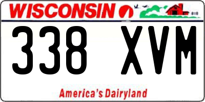 WI license plate 338XVM