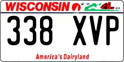WI license plate 338XVP