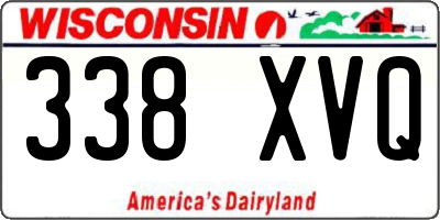 WI license plate 338XVQ