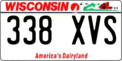 WI license plate 338XVS