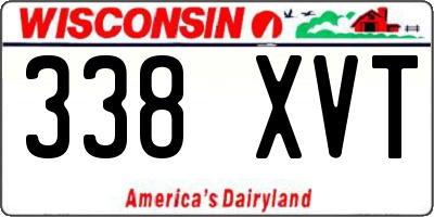 WI license plate 338XVT