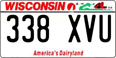 WI license plate 338XVU