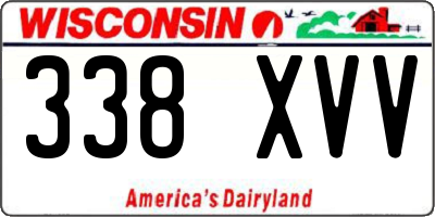 WI license plate 338XVV