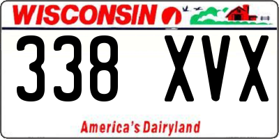 WI license plate 338XVX