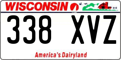 WI license plate 338XVZ