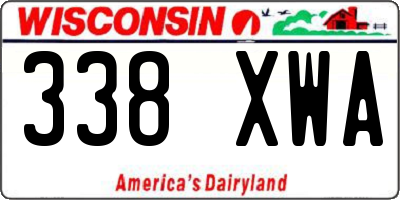 WI license plate 338XWA