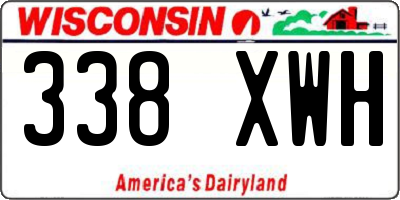 WI license plate 338XWH
