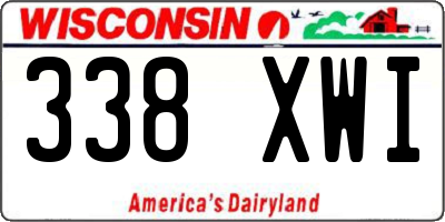 WI license plate 338XWI