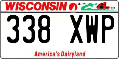 WI license plate 338XWP