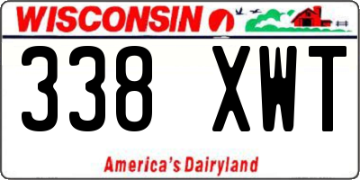 WI license plate 338XWT