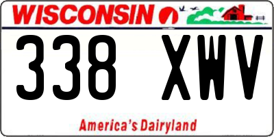 WI license plate 338XWV
