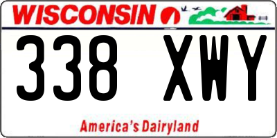 WI license plate 338XWY