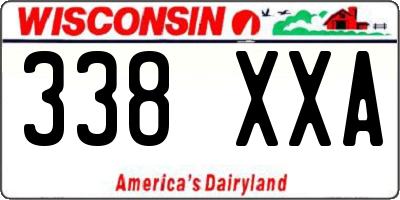 WI license plate 338XXA