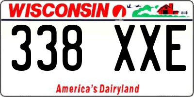 WI license plate 338XXE